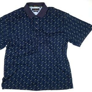 Tommy Hilfiger Golf Mens Golf Club Flag Print Polo